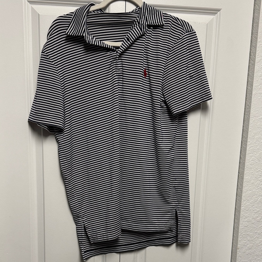 Polo by Ralph Lauren Black and White Striped Polo Shirt